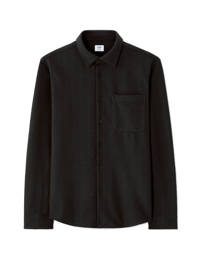 Celio Men Black Solid Regular Fit Polyester Shirts