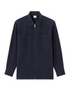 Celio Men Navy Blue Solid Oversized Cotton Jackets