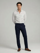Celio* Solid White Men Linen Regular Fit Shirts
