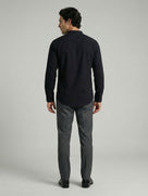 Celio Men Black Solid Regular Fit Cotton Shirts