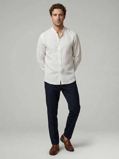 Celio Men White Solid Regular Fit Cotton Shirts