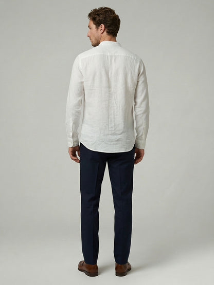 Celio Men White Solid Regular Fit Cotton Shirts