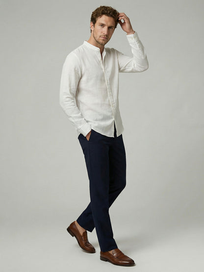 Celio Men White Solid Regular Fit Cotton Shirts
