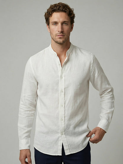 Celio Men White Solid Regular Fit Cotton Shirts