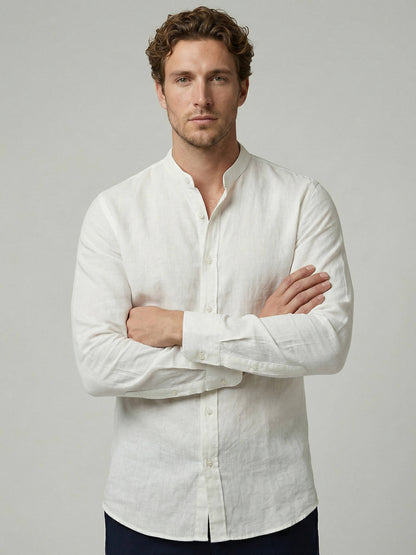 Celio Men White Solid Regular Fit Cotton Shirts