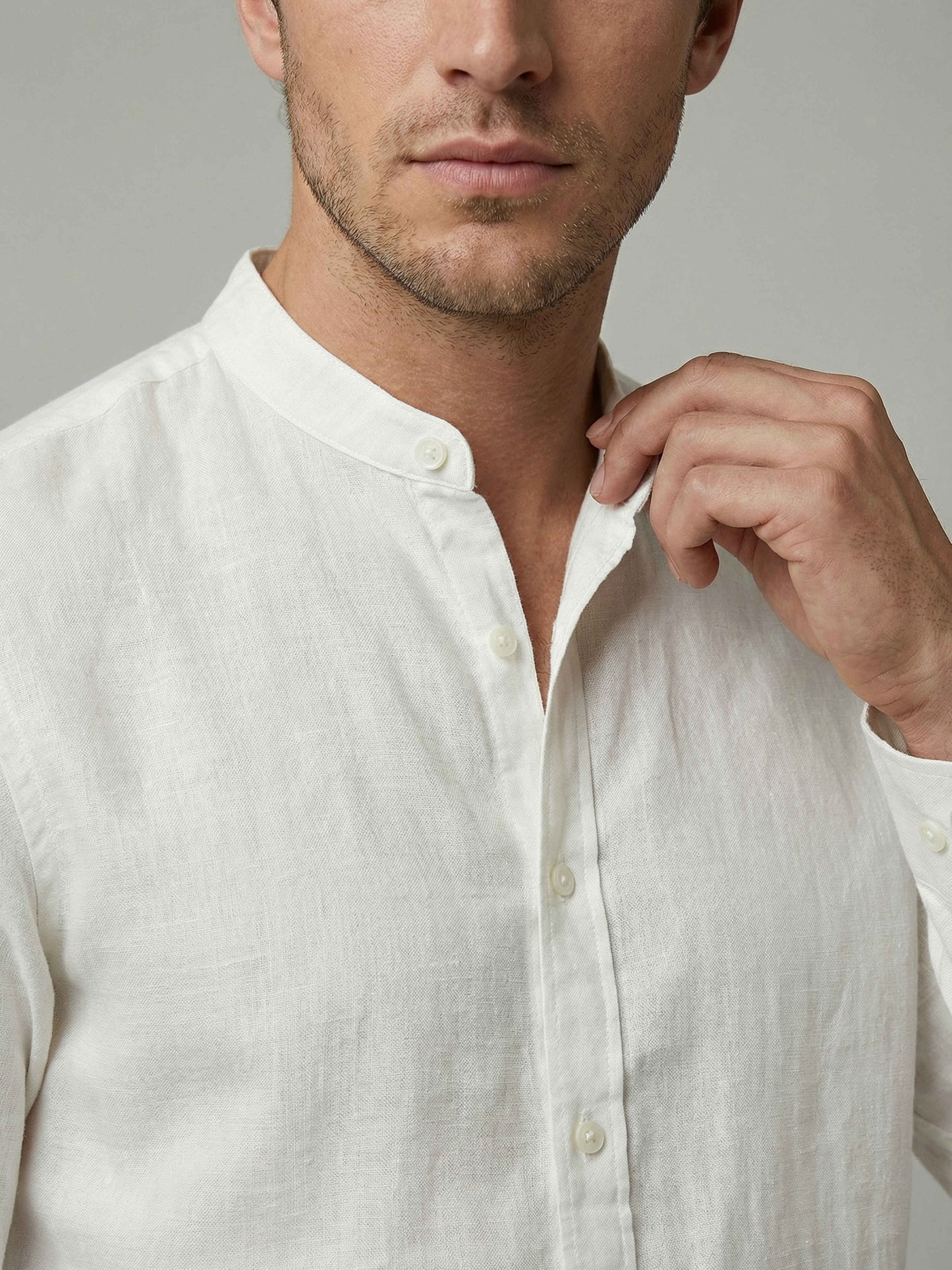 Celio Men White Solid Regular Fit Cotton Shirts