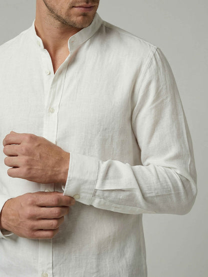 Celio Men White Solid Regular Fit Cotton Shirts