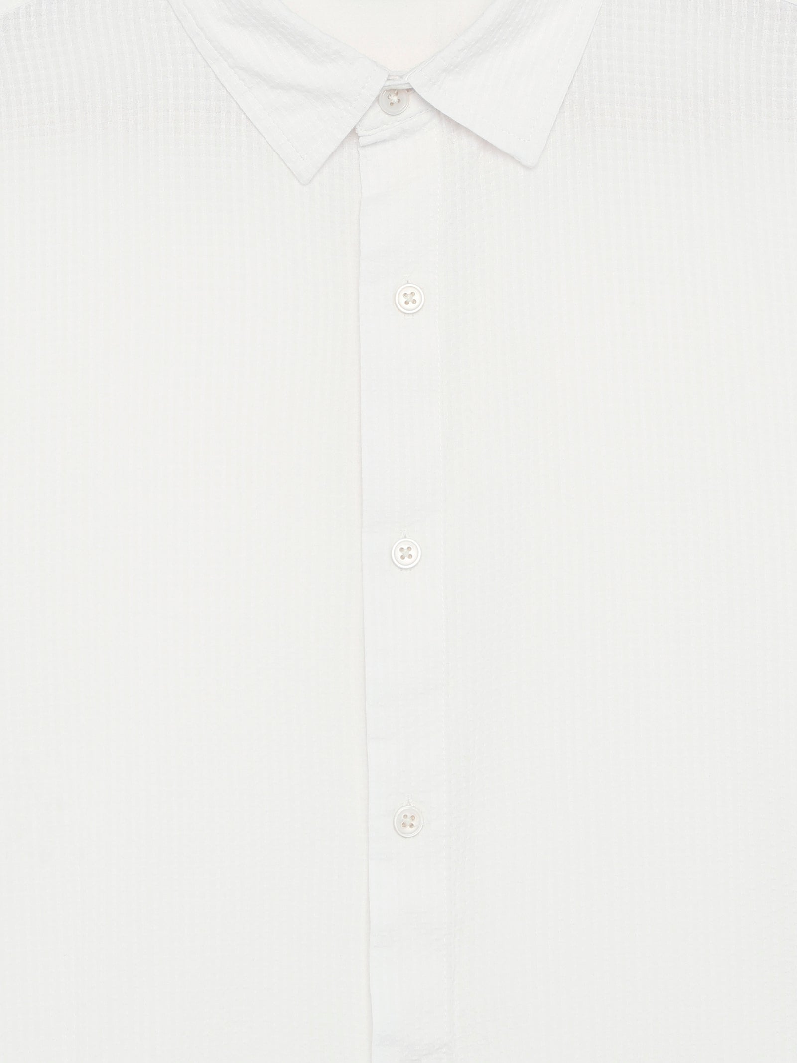 Celio Textured Regular Fit Cotton Off White Shirts