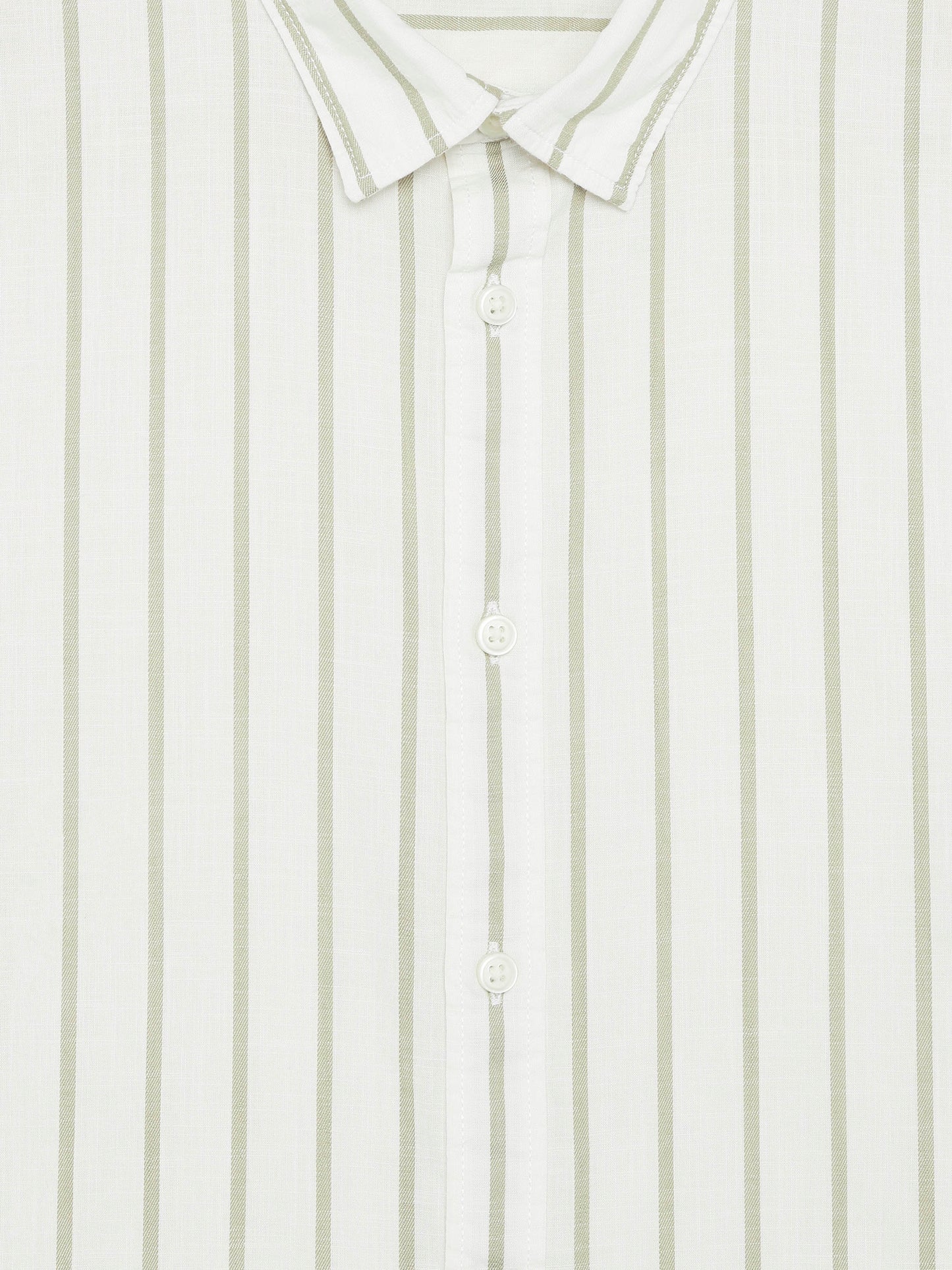 Celio Stripes Regular Fit Cotton Beige Shirts