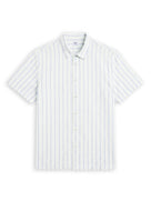 Celio Stripes Regular Fit Cotton Green Shirts