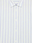 Celio Stripes Regular Fit Cotton Green Shirts