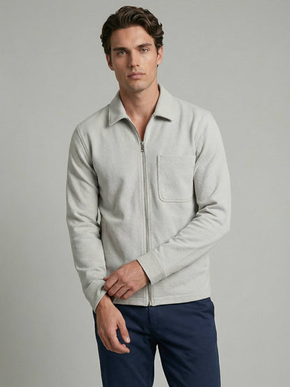 Celio* Men Grey Solid Oversized Cotton Shirts