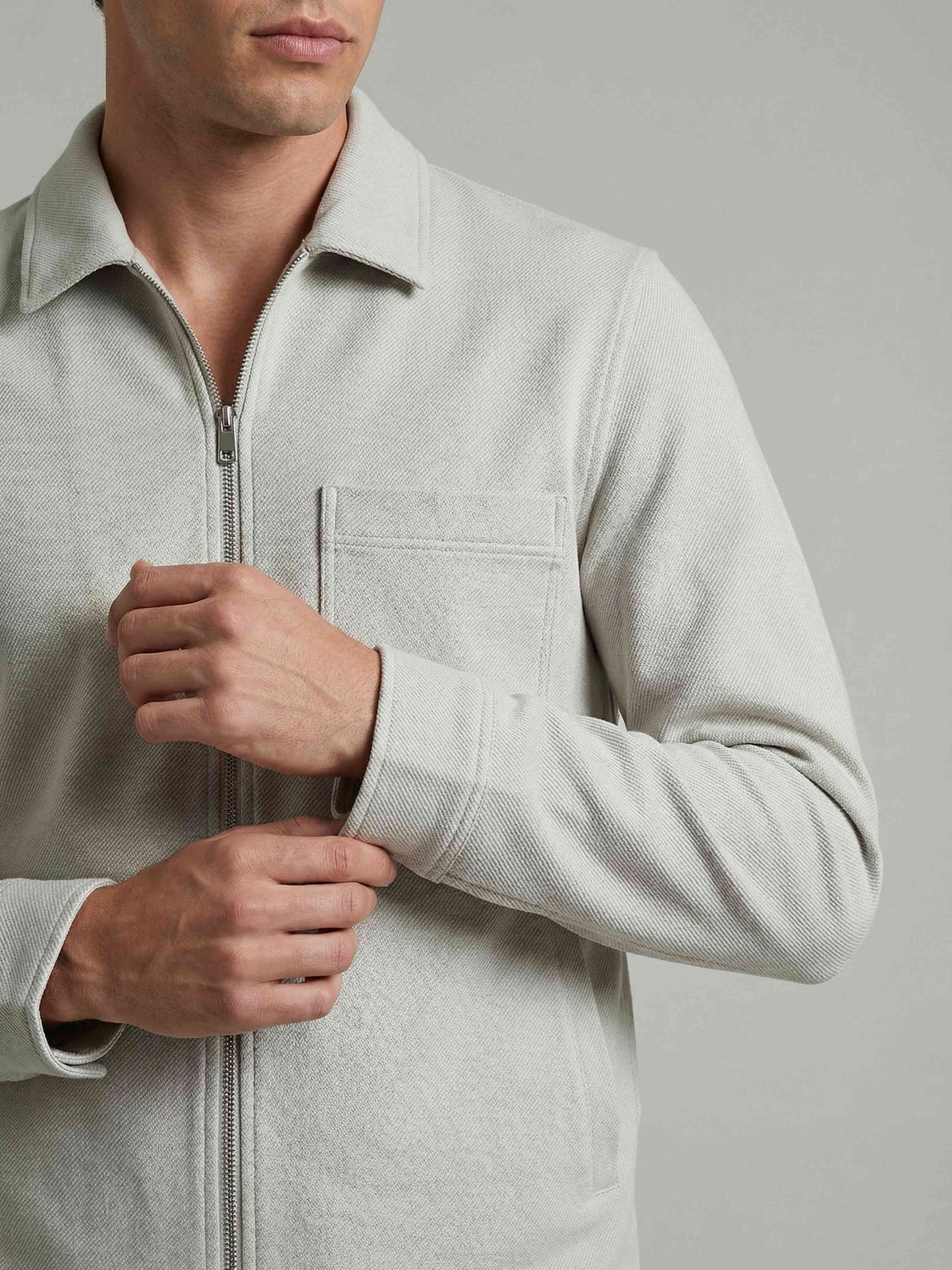 Celio* Men Grey Solid Oversized Cotton Shirts