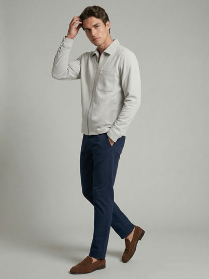 Celio* Men Grey Solid Oversized Cotton Shirts