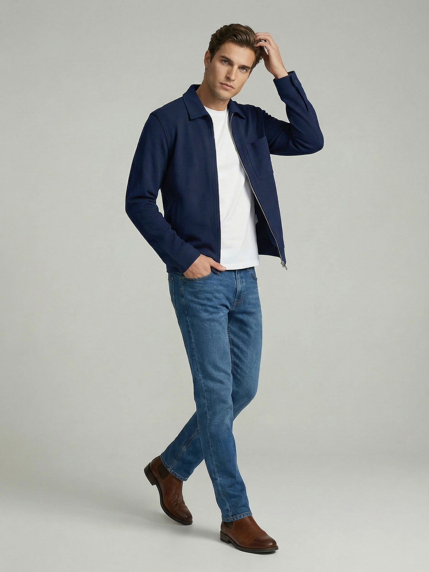 Celio* Men Blue Solid Oversized Cotton Shirts