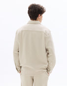 Celio Men Beige Solid Oversized Cotton Shirts