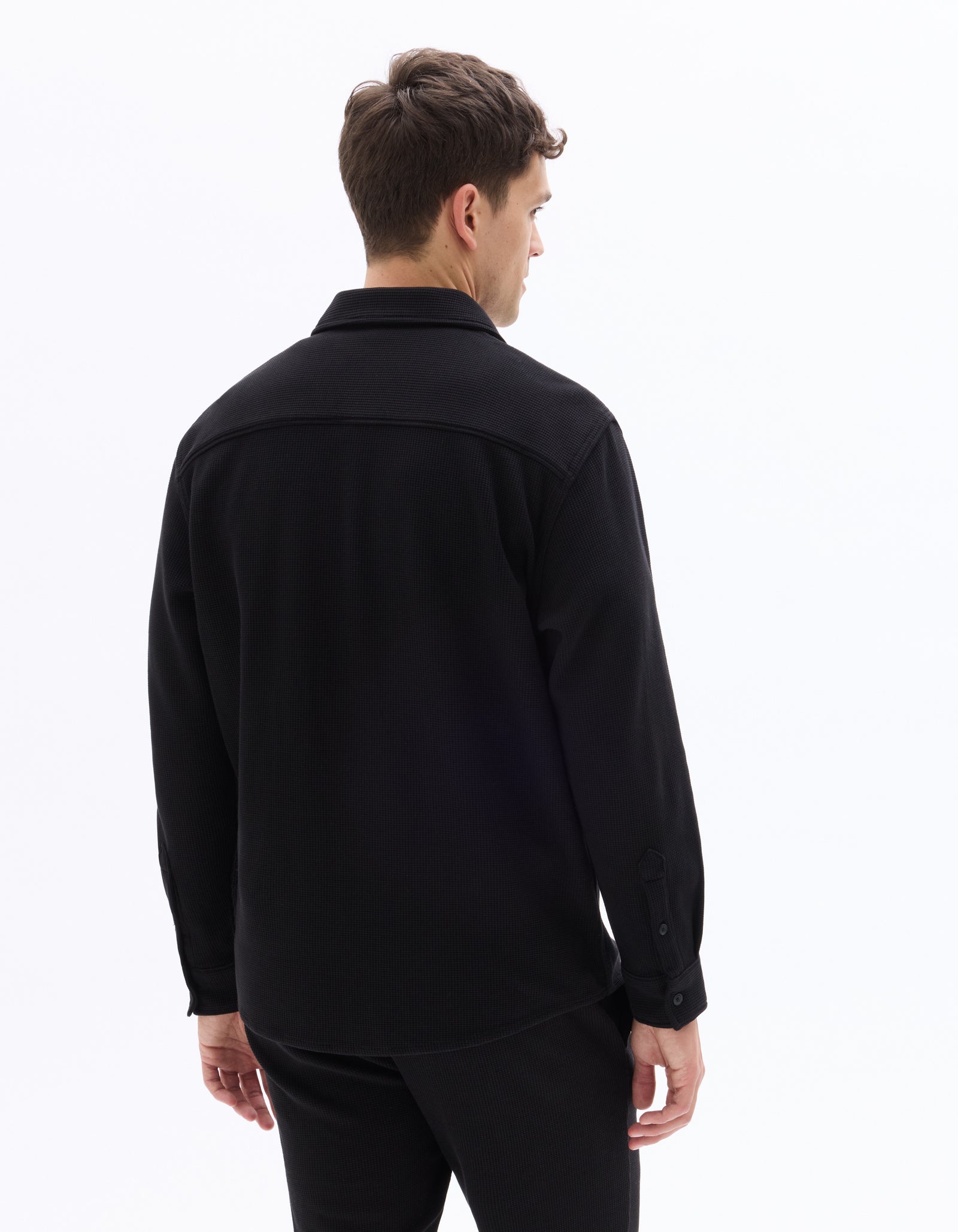 Celio Men Black Solid Oversized Cotton Shirts