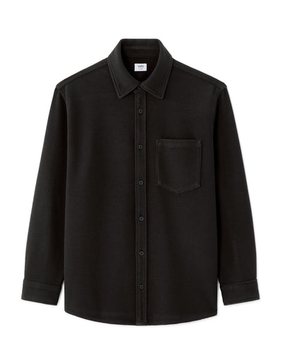 Celio Men Black Solid Oversized Cotton Shirts