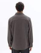 Celio Men Grey Solid Oversized Cotton Shirts