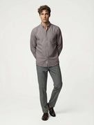 Celio* Grey Regular Fit Solid Cotton Men Shirts
