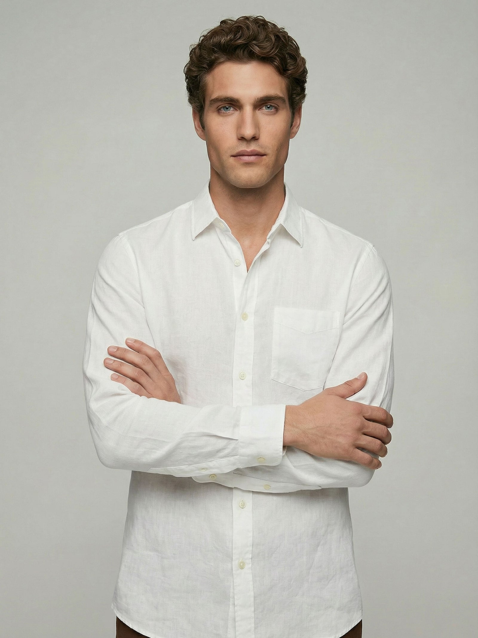 Celio* Solid Regular Fit Cotton  Men White Shirts