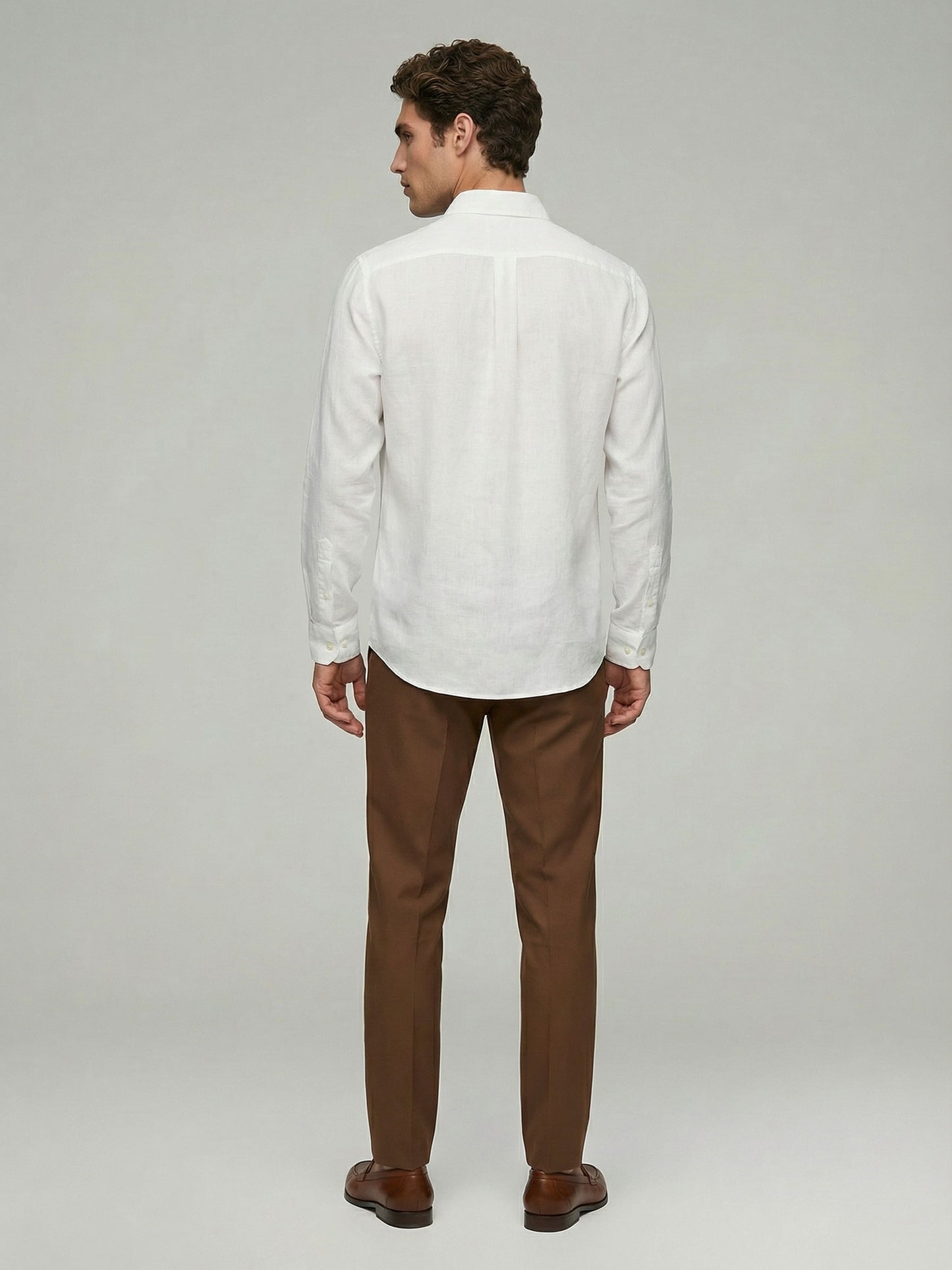 Celio* Men White Solid Regular Fit Cotton Shirts