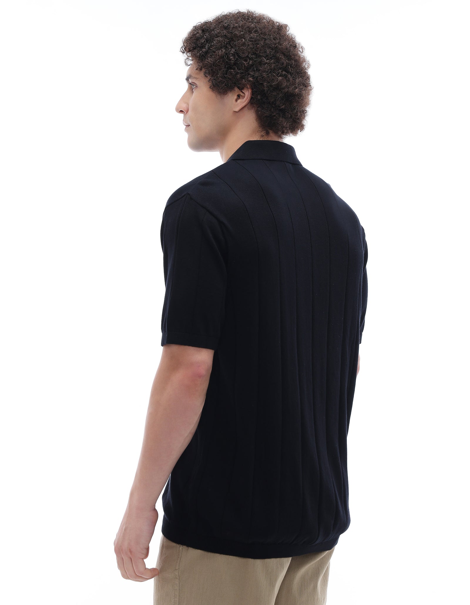 Celio Mens Black Solid Regular Fit Cotton T-Shirts