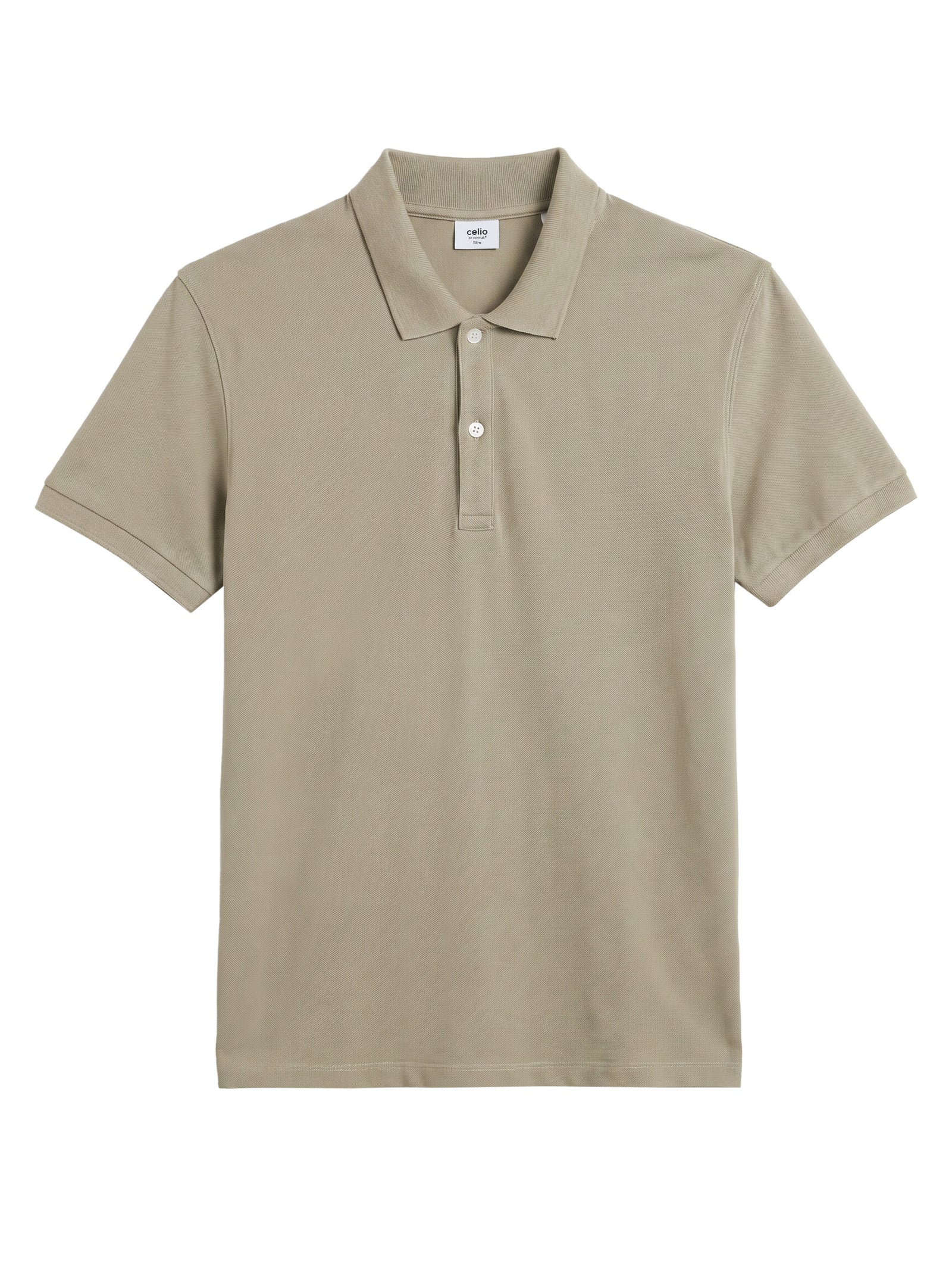 Celio Solid Slim Fit Cotton Blend Brown Tshirts