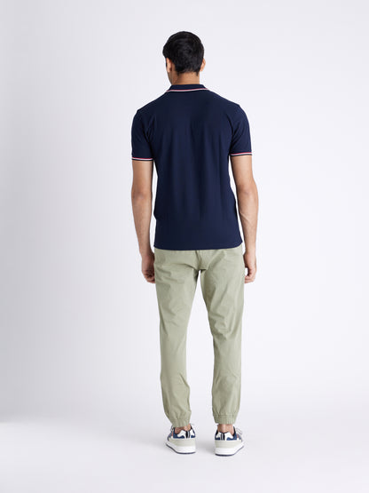 Celio Mens Navy Solid Regular Fit Cotton T-Shirts