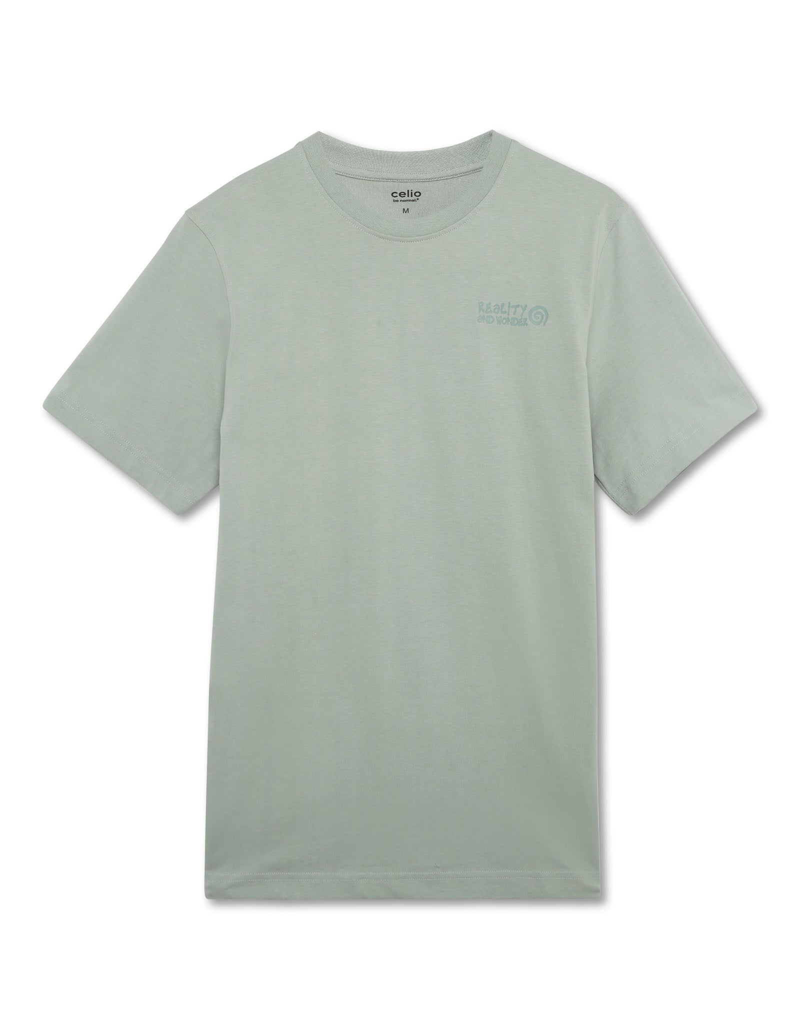 Celio Solid Regular Fit Cotton Grey TShirts