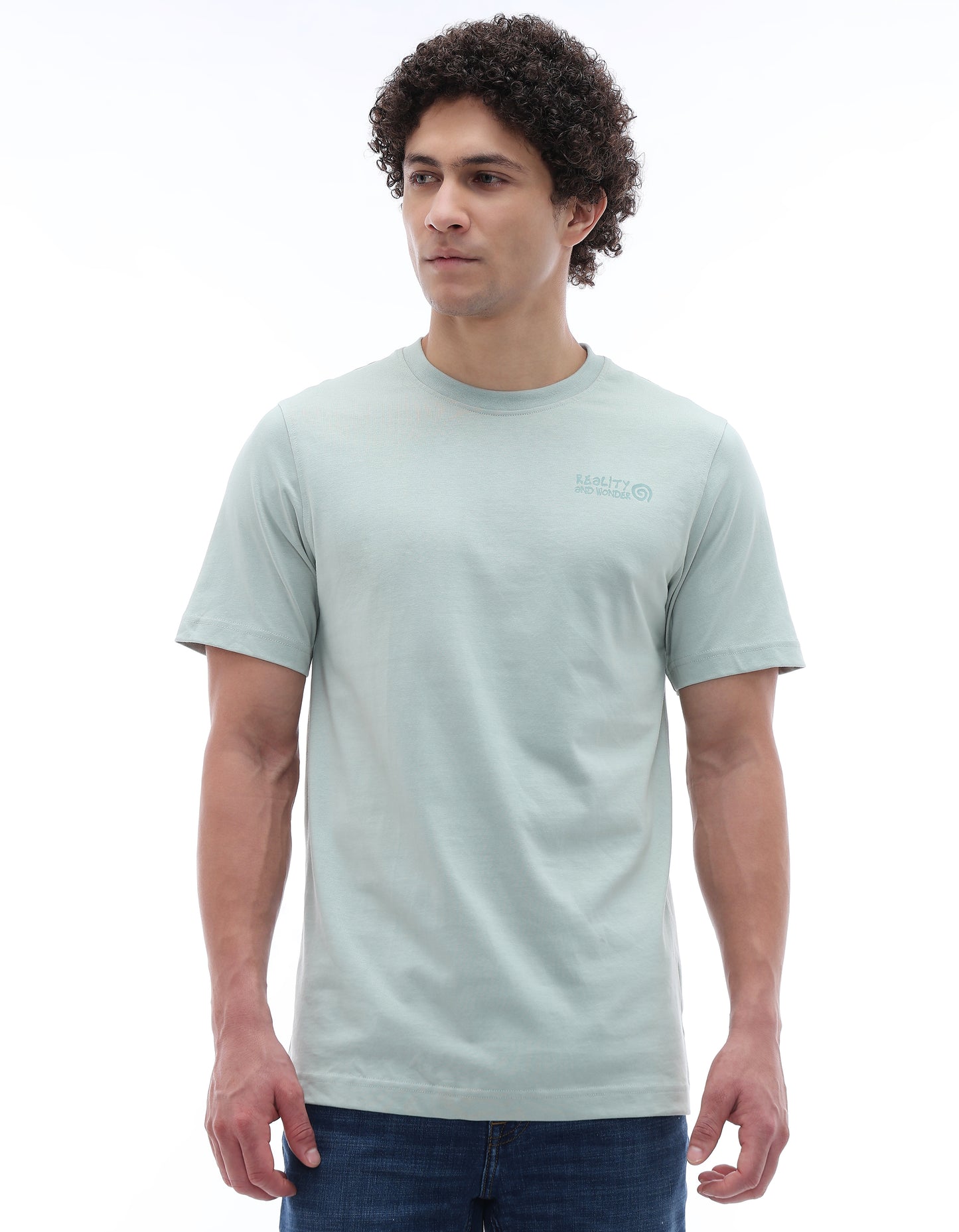 Celio Solid Regular Fit Cotton Grey TShirts