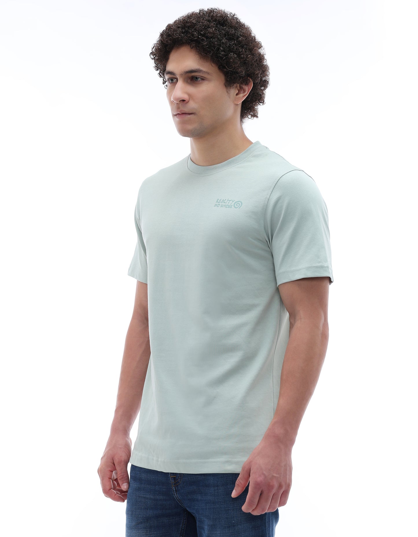 Celio Solid Regular Fit Cotton Grey TShirts