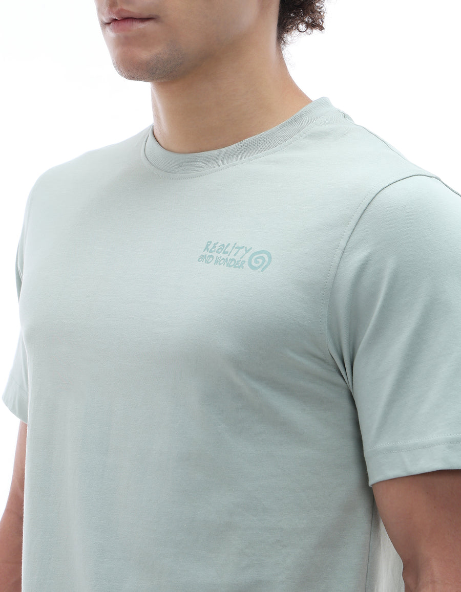 Celio Solid Regular Fit Cotton Grey TShirts