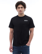 Celio Solid Regular Fit Cotton Black TShirts