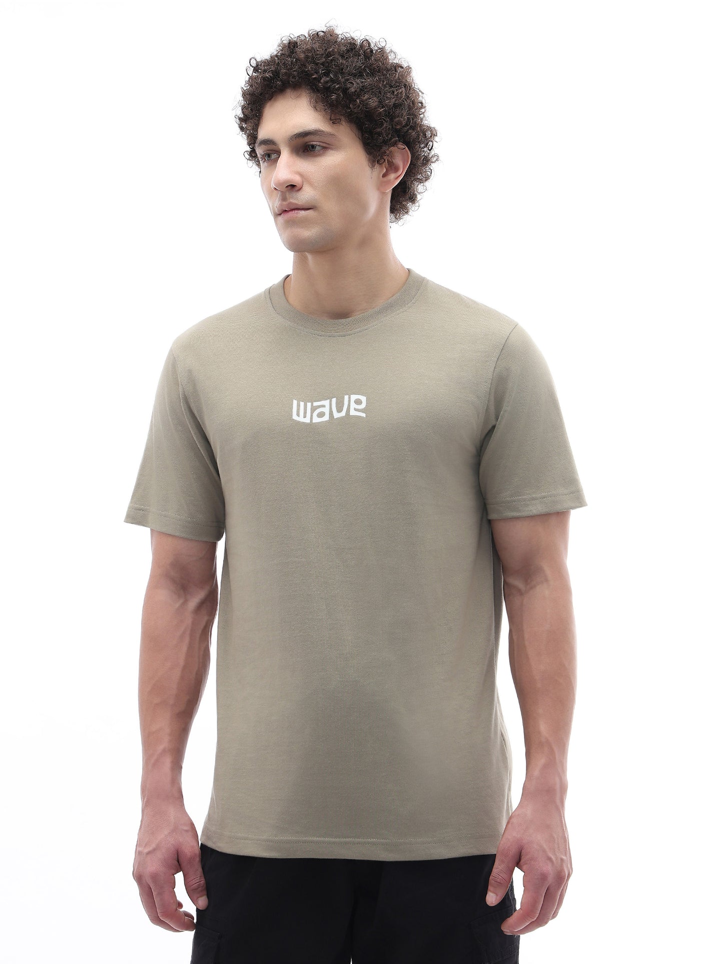 Celio Solid Regular Fit Cotton Green TShirts