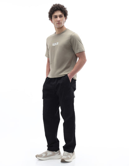 Celio Solid Regular Fit Cotton Green TShirts
