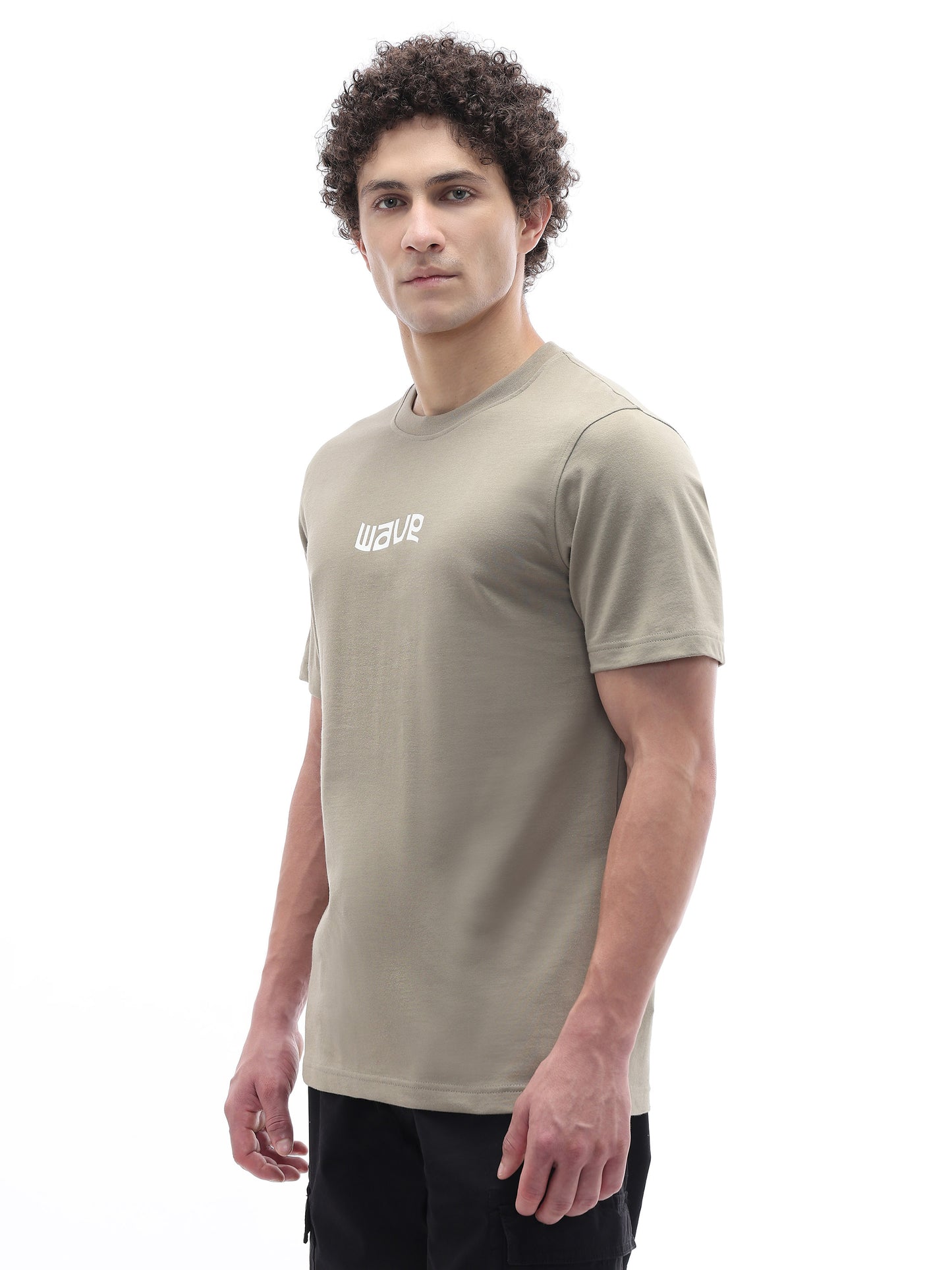 Celio Solid Regular Fit Cotton Green TShirts