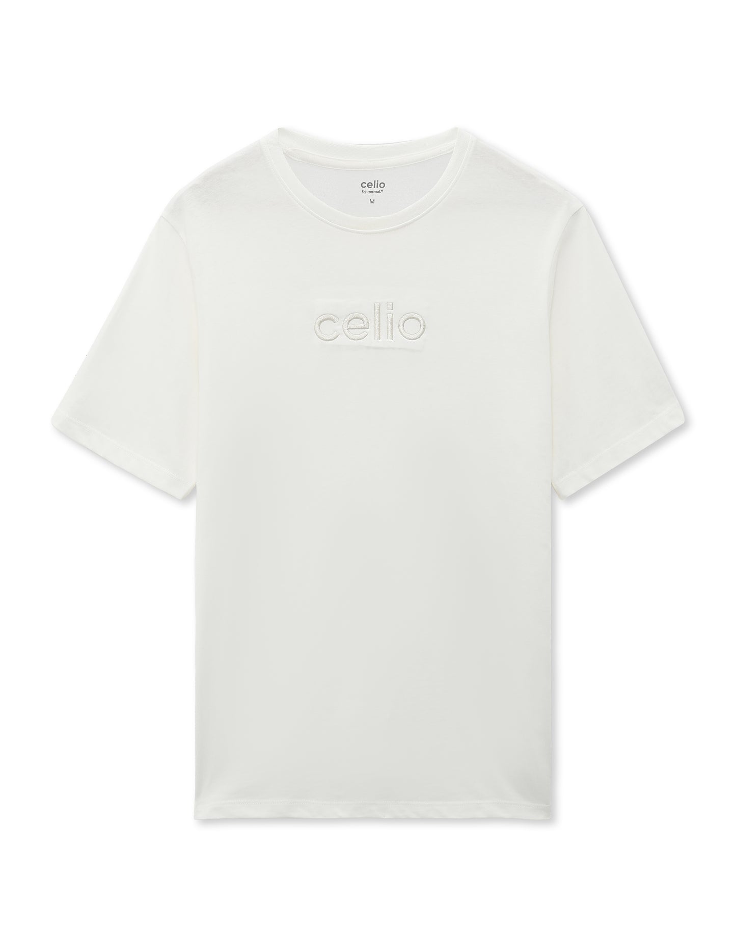 Celio Solid Regular Fit Cotton Cream TShirts