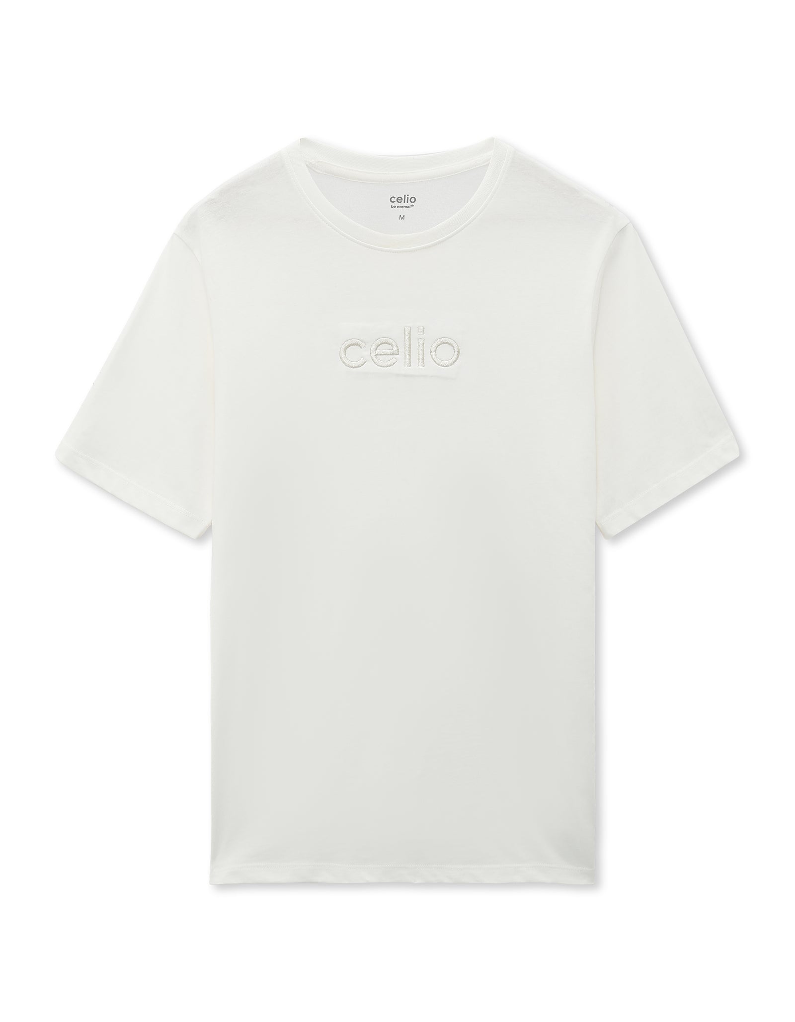 Celio Solid Regular Fit Cotton Cream TShirts