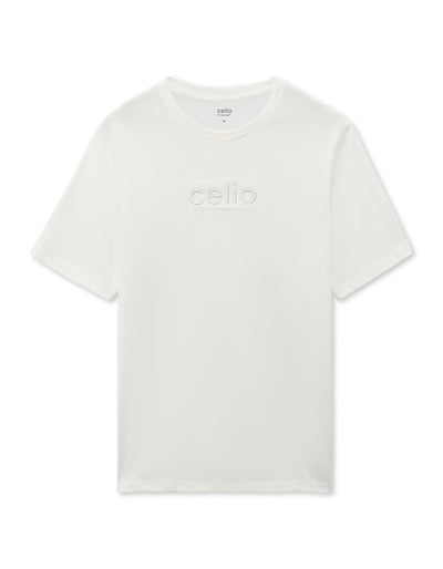 Celio Solid Regular Fit Cotton Cream TShirts