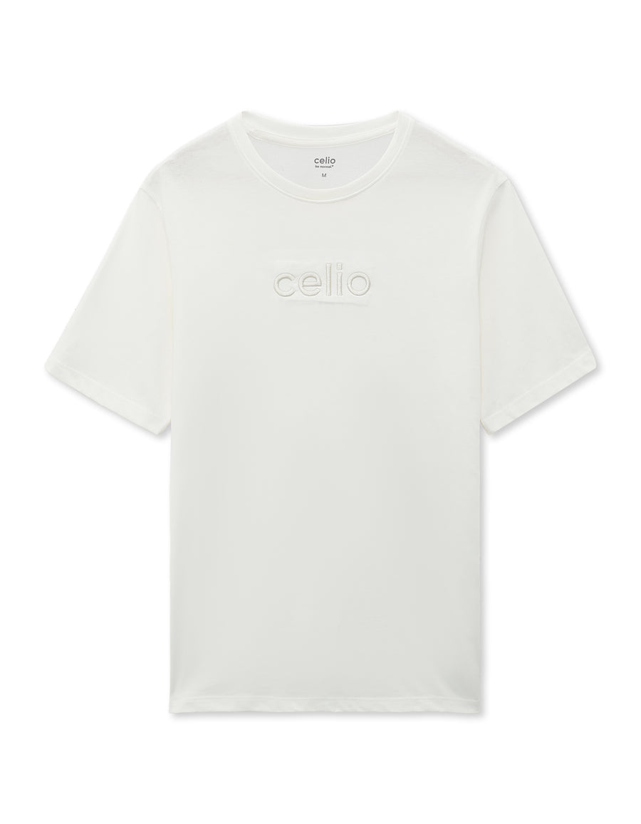 Celio Solid Regular Fit Cotton Cream TShirts