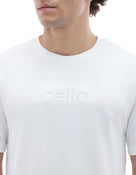 Celio Solid Regular Fit Cotton Cream TShirts