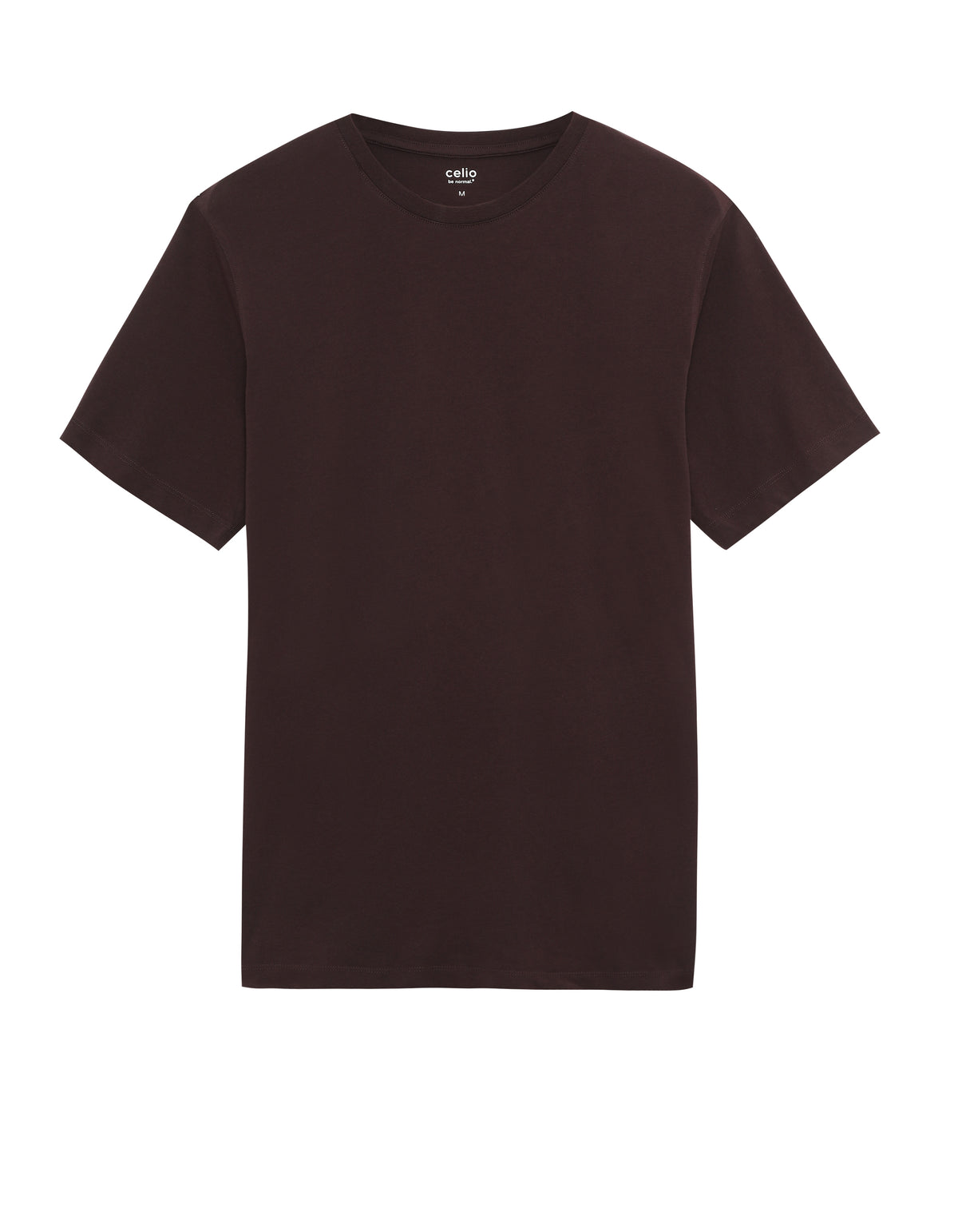 Slim Fit 100% Cotton Solid Tshirts - Brown