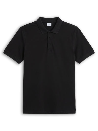 Celio Solid Straight Fit Cotton Black TShirts