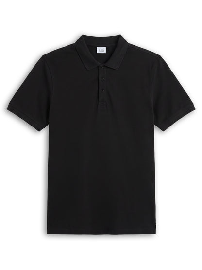 Celio Solid Straight Fit Cotton Black TShirts
