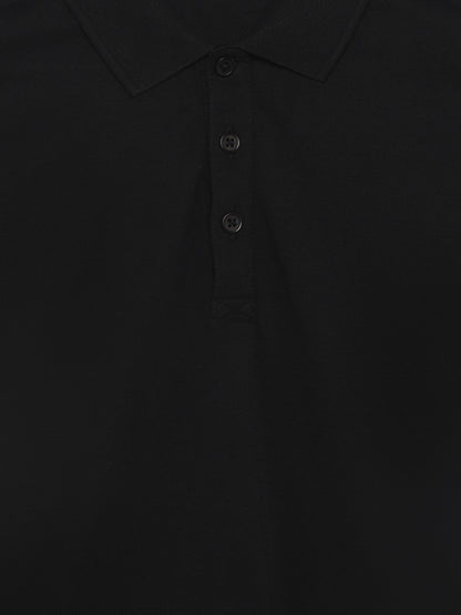 Celio Solid Straight Fit Cotton Black TShirts