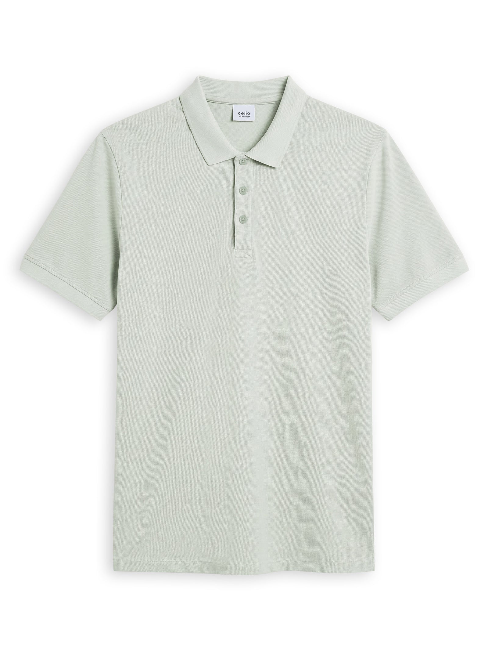 Celio Solid Straight Fit Cotton Green TShirts