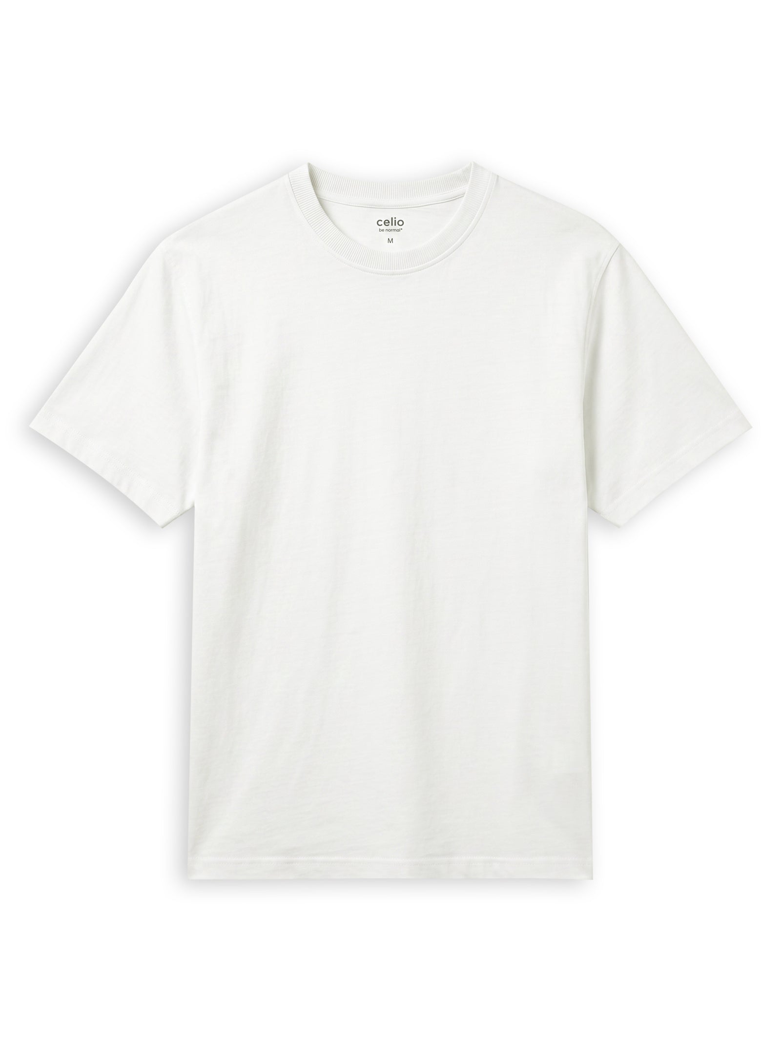 Celio Solid Regular Fit Cotton Cream TShirts