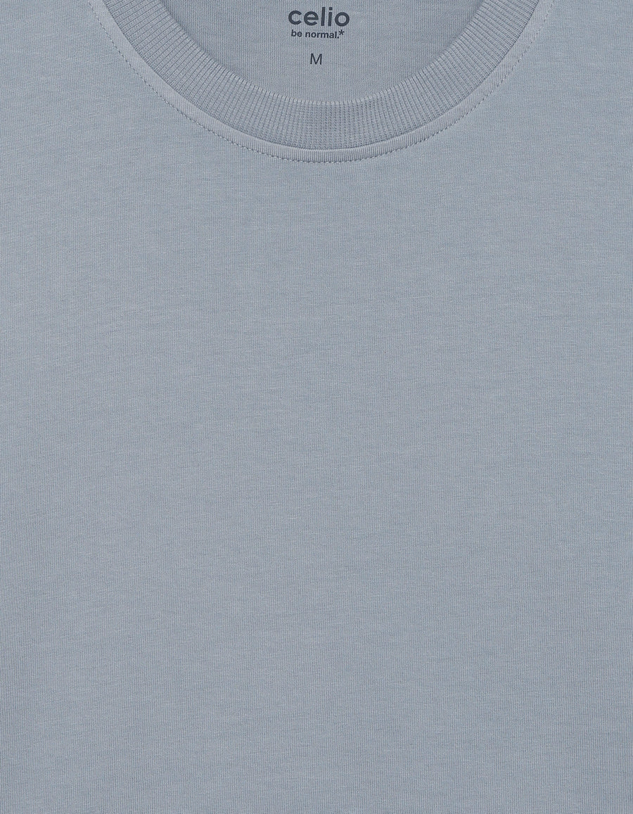 Celio Solid Regular Fit Cotton Green TShirts