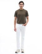 Celio Solid Regular Fit Cotton Olive Tshirts